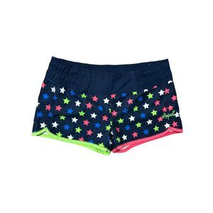 Animal UK Board Shorts Womens 10 Swim Surf Star Print Retro Neon Beachwear
